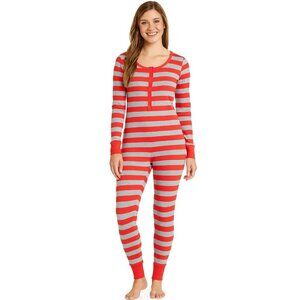 Target Red And Grey 1 Pc Long Sleeve Cotton Pajamas Women's Sz XXL